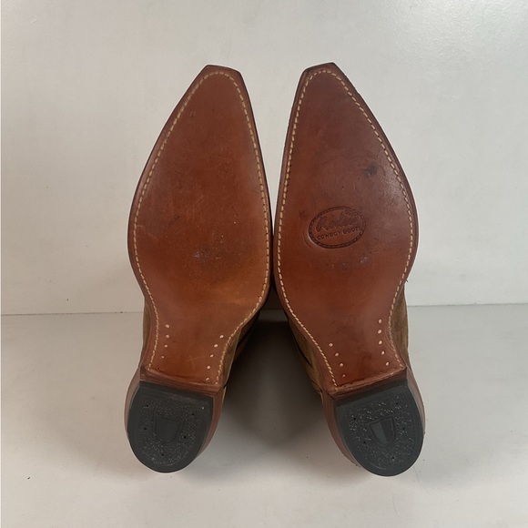 1960s Rodeo Suede Cowboy Boots 11.5 D Rough Out USA Made - Picture 2 of 16